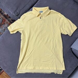 Jos A Bank Shirt Adult Yellow Large Stays Cool Short Sleeve Polo Pullover Mens